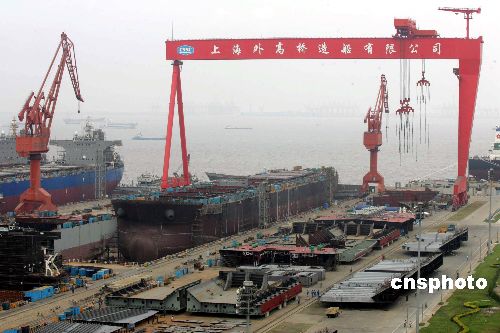 上海外高桥造船厂已成为好望角型散货船建造