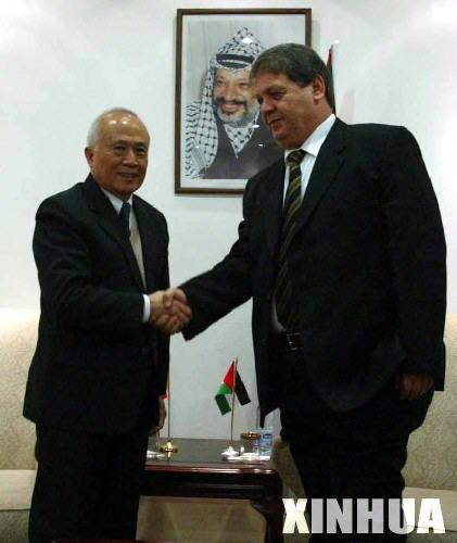 中国特使王世杰访问巴勒斯坦(组图)