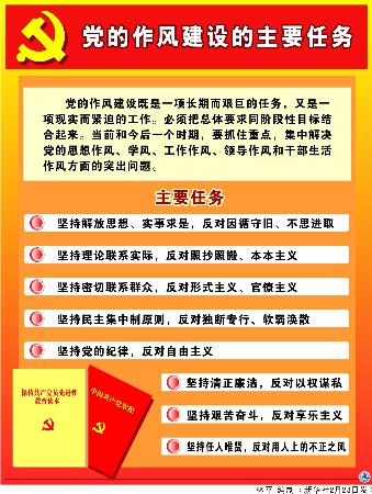 图文图表保持共产党员先进性教育党的作风建设的主要任务