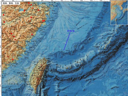日本印制新版海洋地图首次标示钓鱼岛灯塔