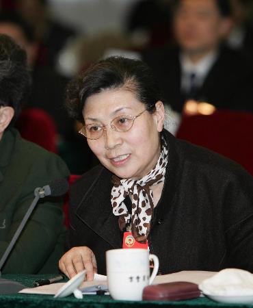 图文:全国政协委员王萍在小组会上发言