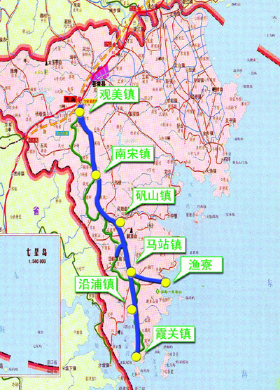 规划图中蓝线为78省道改建路线