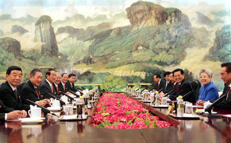 圖文：胡錦濤與宋楚瑜舉行會談