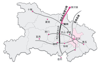 从荆门走武荆高速武汉盘龙城线路图
