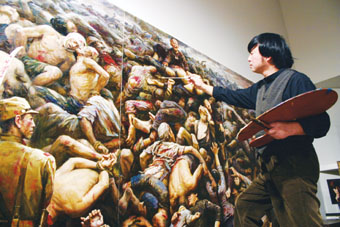 (头条)巨幅油画《南京大屠杀》的背后故事(图)