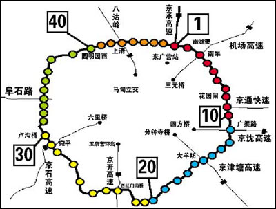 北京五环路出入口编号完成