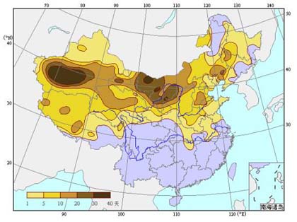 点击此处查看全部新闻图片 二,中国沙尘暴的季节分布 沙尘天气和