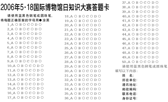 5·18国际博物馆日文博知识竞赛题(图)
