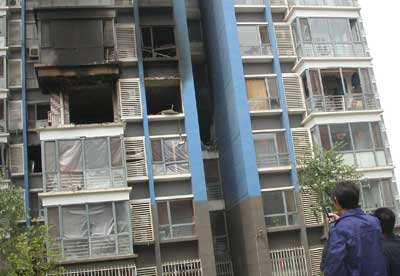 北京公寓爆炸事故受灾居民住进招待所