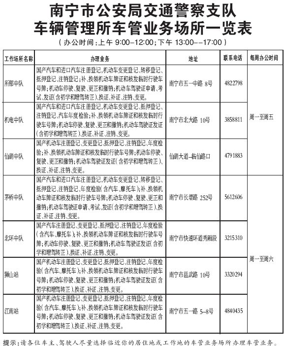 南宁市车管系统升级 两种驾驶证将被自动注销