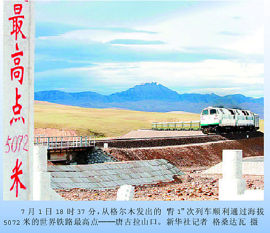 青藏铁路全线胜利建成通车