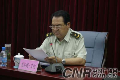 新疆军区副政委买买提·艾山讲话