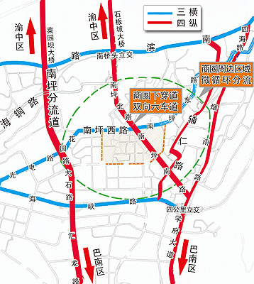 南坪建分流道排堵 5分钟到巴南(2)