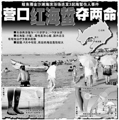 口红海蜇夺两命》; 全国首例海蜇伤人致死案宣判 浴场赔5.