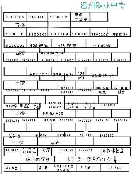 06温州高考考场分布平面图