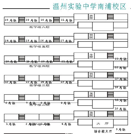 06温州高考考场分布平面图