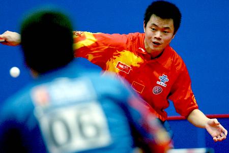 图文:乒乓球――世乒赛团体赛中国男队选拔赛