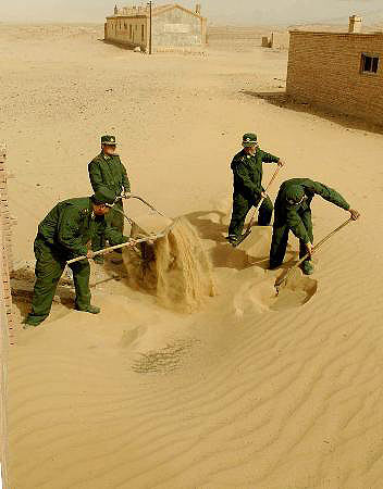 组图:沙尘发源地阿拉善遭遇罕见旱灾