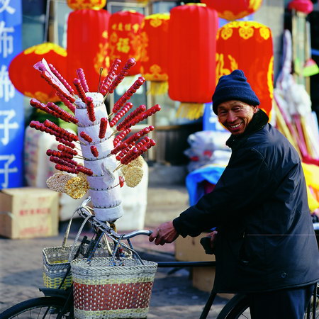 图文：河北省农民自制的糖葫芦