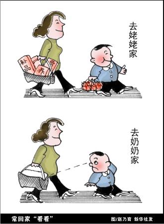 图文:(图表·漫画)〔新华漫说·重阳节〕常回家"看看"