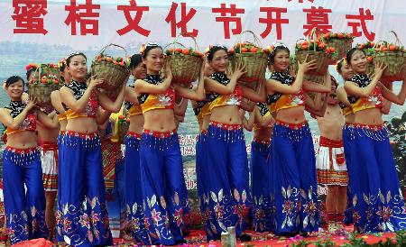 图文:广西柳州举办蜜桔文化节(2)