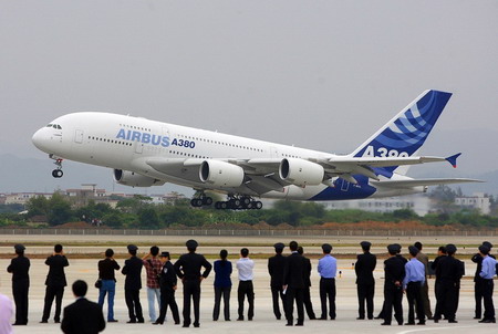 图文：A380客机内地首飞