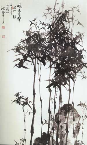 (沈威峰画作):风过有声留竹韵(图)