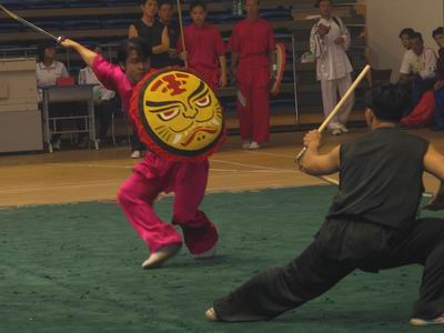 组图:首届世界传统武术节举行对练类项目比赛
