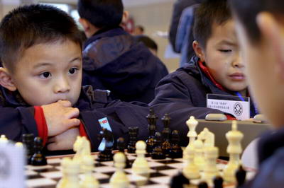 全国小学生国际象棋赛开赛(图)