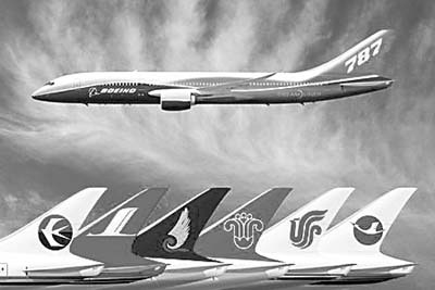波音梦想787客机效果图.