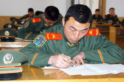 宁夏武警部队院校招生预考工作开始进行(图)