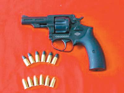 国产9mm警用转轮手枪.(资料图片)