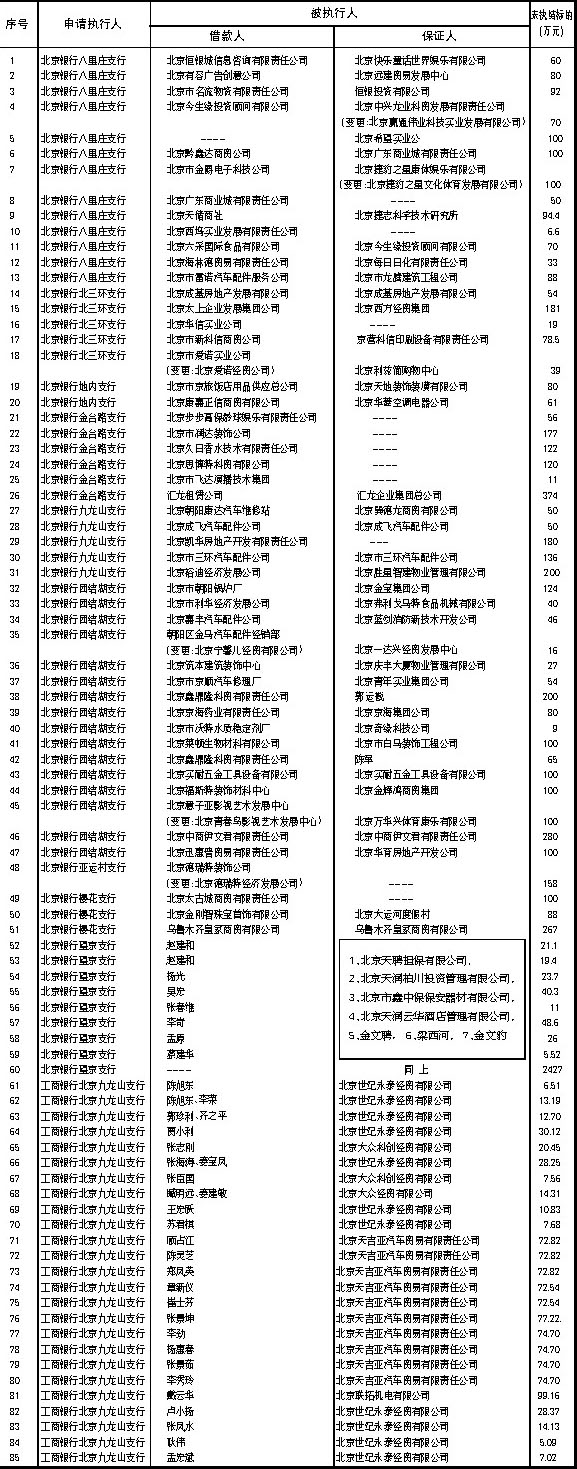 北京市朝阳区人民法院公告