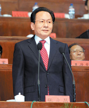 中共中央政治局委员,市委书记张立昌宣布天津市第十一届运动会开幕.