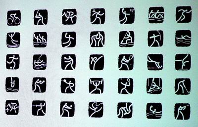 北京奥运向世界展现"篆书之美" 北京奥运会体育图标与