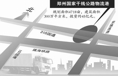 45亿元打造郑州公路物流港 位于郑州东南部规