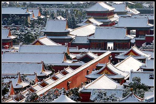 图文:雪后初晴的北京紫禁城一片银装素裹