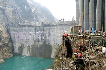 组图:建设中的贵州乌江索风营水电站