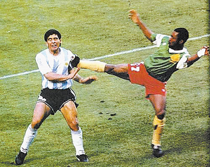 第十四届1990年6月8日阿根廷0比1负喀麦隆