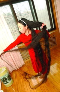 鞍山第一长发女发长2.6米