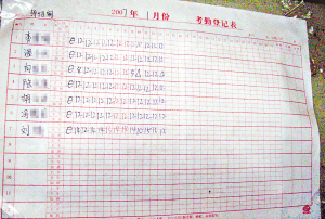 工厂的出勤表显示,12日向某工作了12小时