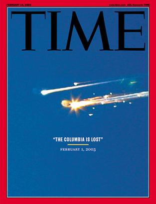 图文:美《时代周刊》封面报道哥伦比亚号坠毁