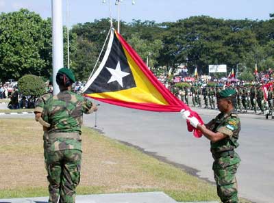 组图:东帝汶独立一周年 总统参加纪念活动
