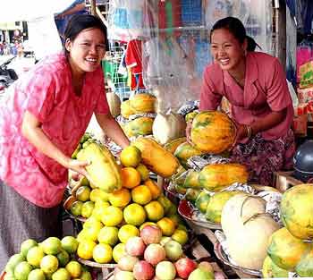 中国水果畅销缅甸(图)