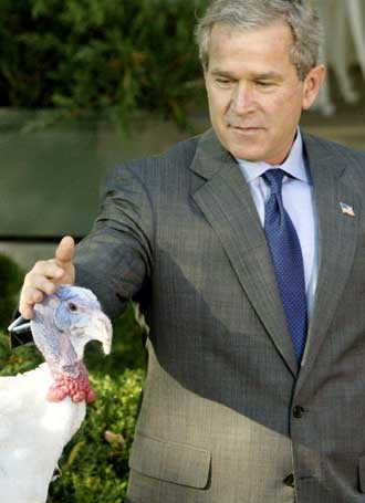 组图:布什赦免火鸡死罪