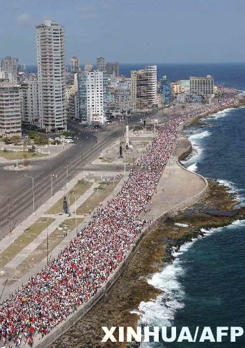 古巴举行百万人游行抗议美国强化对古制裁(组