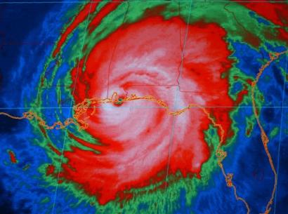 图文:飓风伊万的红外云图