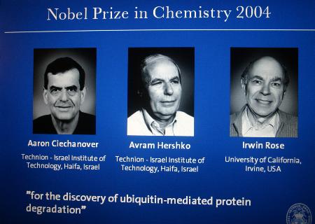 图文：获得2004年诺贝尔化学奖的三位科学家