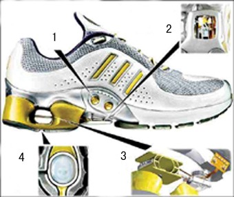智能运动鞋调节鞋软硬(图)