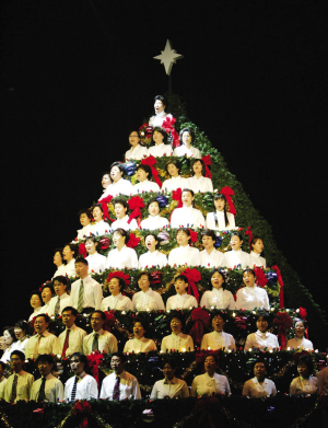 圣诞树开音乐会